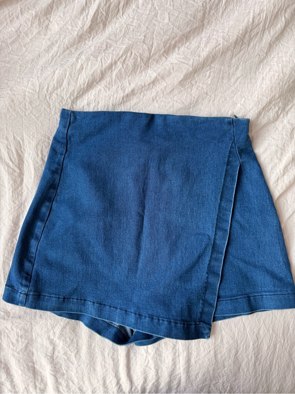 Jealous Tomato Blue Denim Wrap Skort